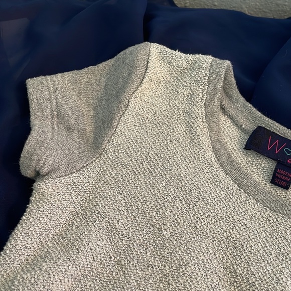 Navy and Gray Dress - Picture 6 of 7